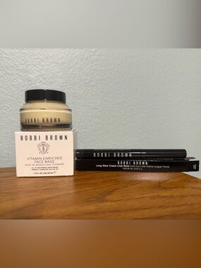 Bobbi Brown Vitamin Enriched Face Base Moisturizer & Primer 1.7oz + Eyeliner NEW
